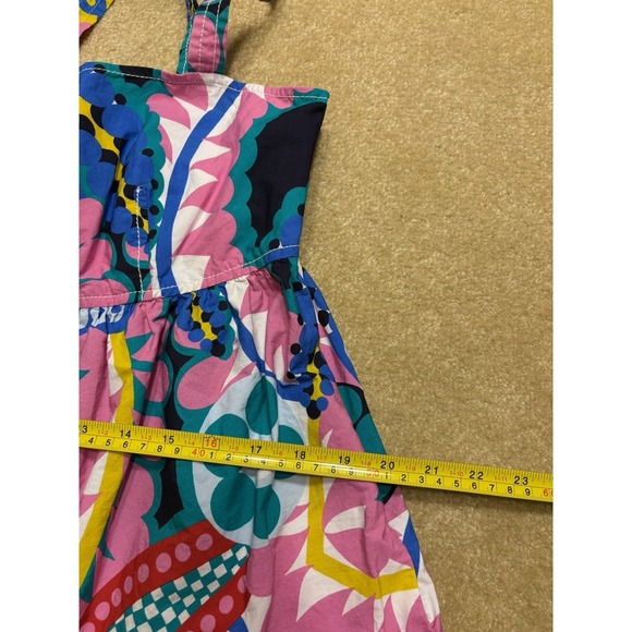 J. Crew Apron Maxi Dress Ratti Kaleidoscope Floral Size 10 - Picture 9 of 10